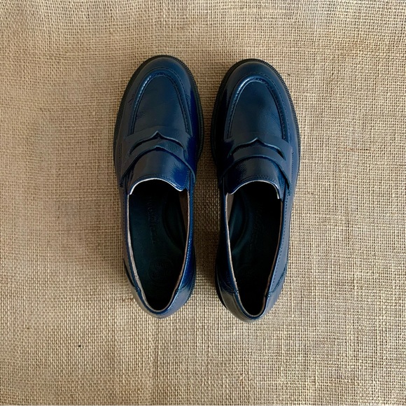 PAUL GREEN Loafer Blue Crinkle Patent Leather Samone US Size 8, Austria Size 5.5 - Picture 11 of 12